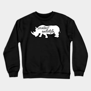 protect wildlife - rhino Crewneck Sweatshirt